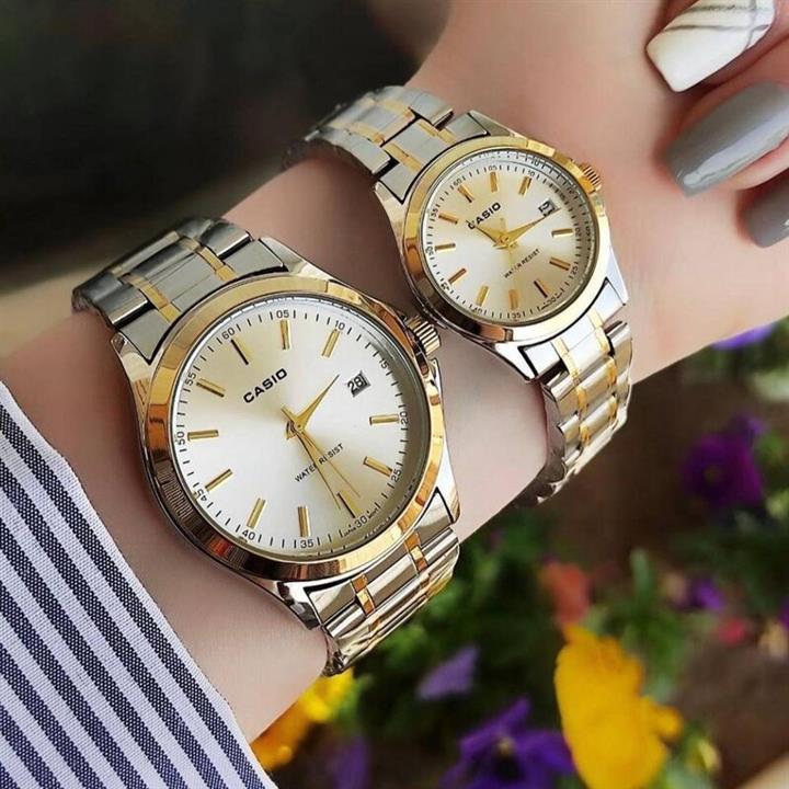 ساعت مردانه و زنانه کاسیو casio بدنه استیل کیفیت قوی به صورت تک و ست همراه جعبه و